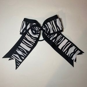 Zebra cheer bow
